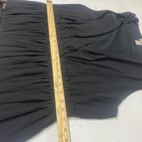 H&M Black Dress Size 22 Sleeveless Chiffon Lined Midi Plus Size Party Cocktail - Picture 9 of 10